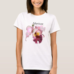 T-shirt Tee - shirt pour femme avec orchidée rose