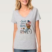 Tee-shirt pour femmes Fête nationale américaine Fl