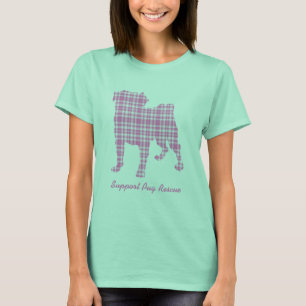 T-shirt Tee - shirt rose de carlin de plaid de copains des