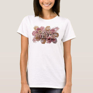 T-shirt Tee-shirt rose frappant BOIS UN VERRE AVEC MOI