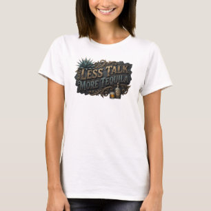 T-shirt Tee-shirt rose spirituel MOINS DE PAROLE PLUS DE T