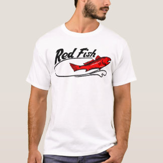 T-shirt Tee - shirt rouge de poissons