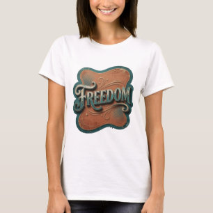 T-shirt Tee-shirt Sharp Blue FREEDOM Statement