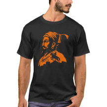 Tee-shirt silhouette de Shivaji Maharaj guerrier