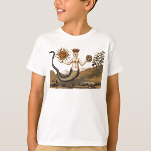 T-shirt Tee - shirt symbolique d'alchimie avec Sun et lune