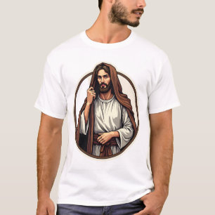 T-shirt Tee-shirt vintage à gravure Jésus Refuge Cloak