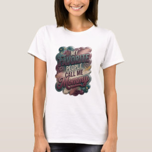 T-shirt Tee-shirt violet moderne MES GENS PRÉFÉRÉS M'APPEL