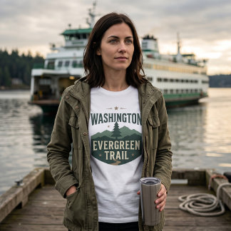 T-shirt Tee-shirt Washington Evergreen Trail