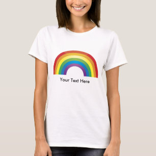 T-shirt Tee - shirts Arc-en-ciel de base - Personnalisés, 
