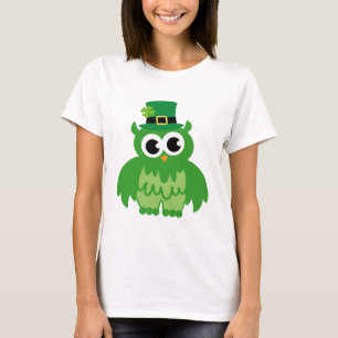 T-shirt Tee - shirts de dessins animés de hibou Jour de la