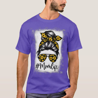 T-shirt Tee - shirts de vie de mère de tournesol blanchie 