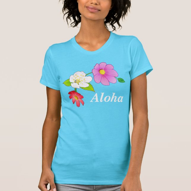 T-shirt Tee - shirts hawaïens pour des femmes (Devant)