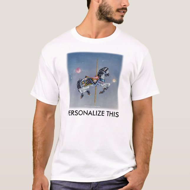 T-shirt Tee - shirts légers - Gray Mare Carousel Horse SQ (Devant)