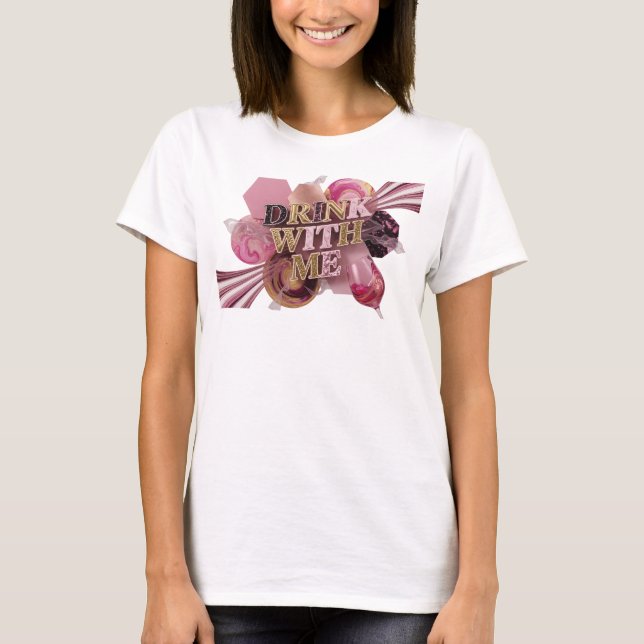 T-shirt Tee Statement Rose BOISSON AVEC MOI Statement (Devant)