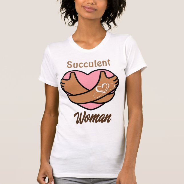 T-shirt Tee succulente en blanc (Devant)