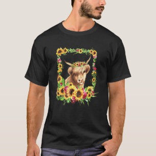 T-shirt Tee vache Highland écossaise pour maman agricultri