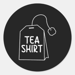 T-Shirt Teebeutel Lustiges Humor Design Runder Aufkleber