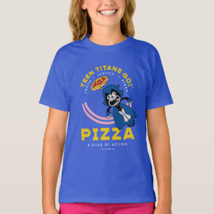 T-shirt Teen Titans Go ! Corbeau "Pizza de la Justice Véri