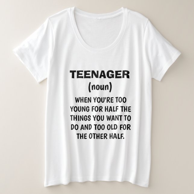 T - Shirt "TEENAGER DEFINITION" (Design vorne)