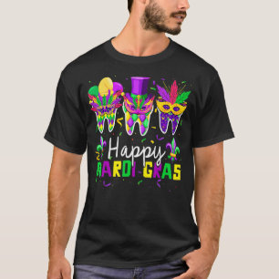 T-shirt Teeth Jester Masque Hygiène dentaire Joyeux Mardi