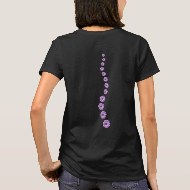 T-shirt Teil de fleurs de Scoliosis (Dos)