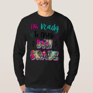 T-shirt Teinture de lacet de léopard Je suis prêt à écrase