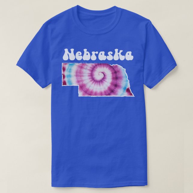 T-shirt Teinture de noue du Nebraska (Design devant)