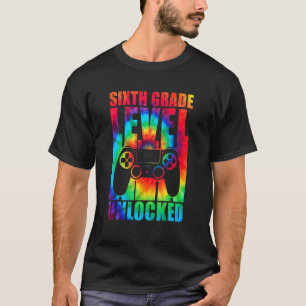 T-shirt Teinture De Teinture Déverrouillée De Sixième Anné