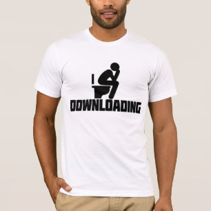 T-shirt Téléchargement - Drôle de toilettes en défécation 