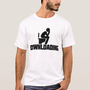 T-shirt Téléchargement - Drôle Toilette Pooping