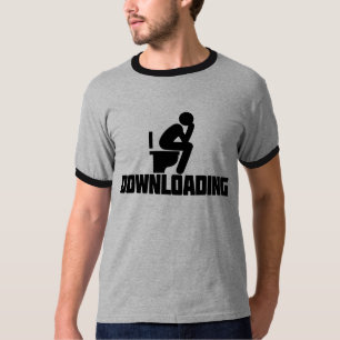 T-shirt Téléchargement - Toilettes drôles en défécation   