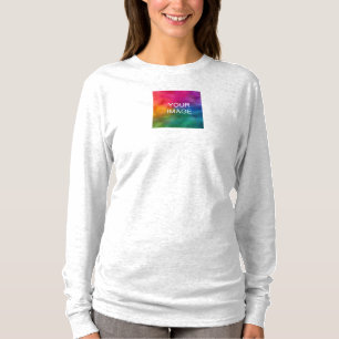 T-shirt Télécharger la photo Femme Double face Moderne Gri