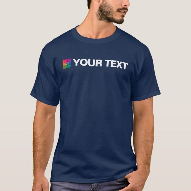 T-shirt Télécharger Photo Ou Logo Ici Ajouter Texte Mens M (Devant)