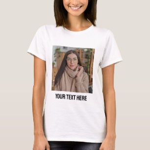 T-shirt télécharger photo personnalisée Photo et texte per