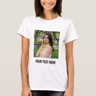 T-shirt télécharger photo personnalisée Photo et texte per
