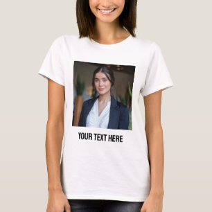 T-shirt télécharger photo personnalisée Photo et texte per
