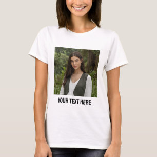 T-shirt télécharger photo personnalisée Photo et texte per