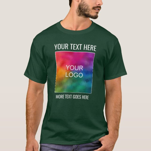 T-shirt Téléchargez sur mesure votre entreprise Logo Mens  (Devant)