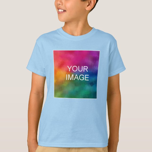 T-shirt Téléchargez votre propre photo à Youth Kids Boys O (Devant)