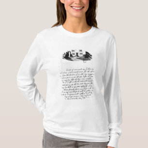 T-shirt Télécopie de lettre illustrant la maison dedans