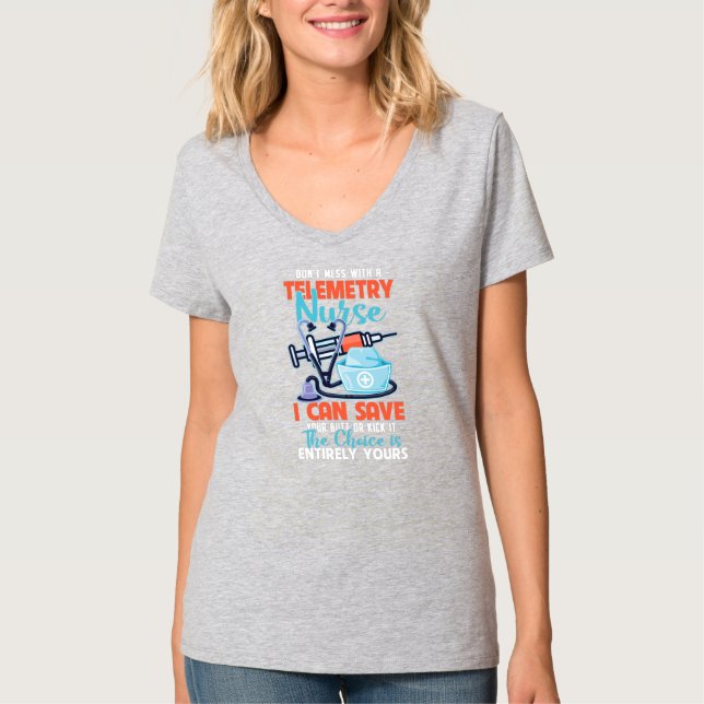T-shirt Télémétrie Infirmière Vie Amusante Télémétrie Infi (Devant)