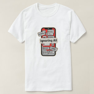 T-shirt Téléphone de dessin animé avec notifications – “Ig