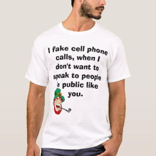 T-shirt téléphone portable drôle texte