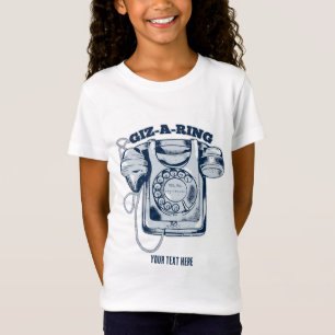 T-Shirt Téléphone rotatif Bleu