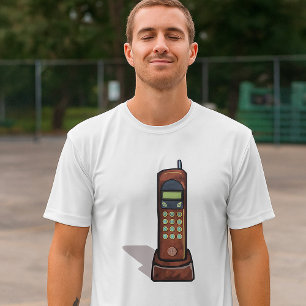 T-shirt Téléphone sans fil rétro Vintage 90s