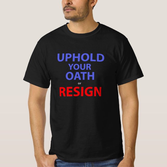 T-shirt Téléphoner votre serment ou votre chemise de démis (Devant)
