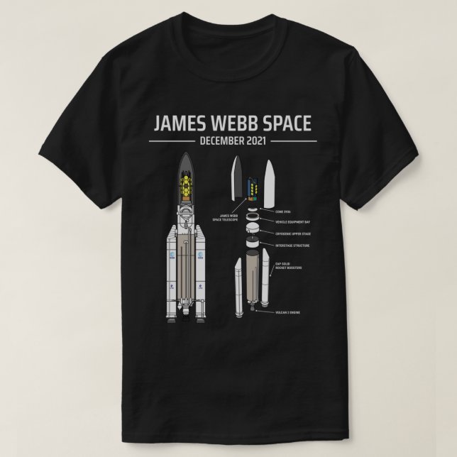 T-shirt Télescope spatial James Webb - JWST (1) (Design devant)