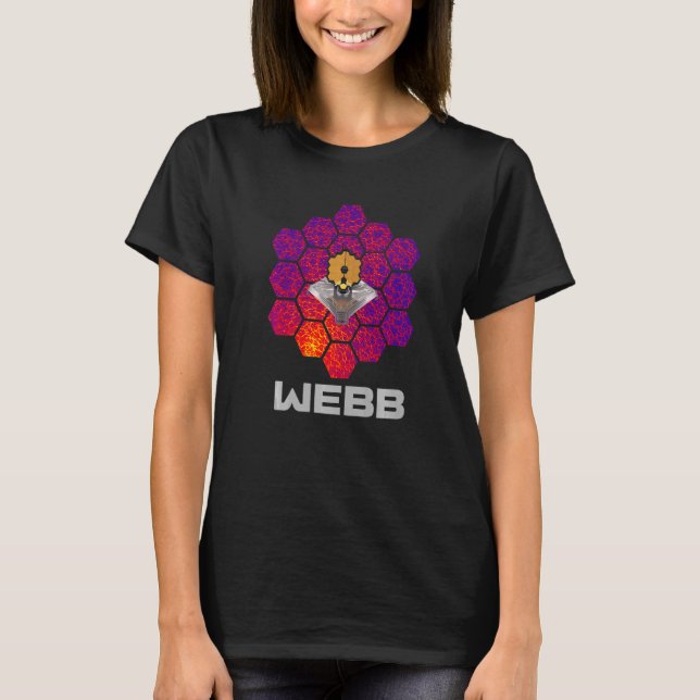 T-shirt Télescope spatial WEBB avec miroir rouge violet Ab (Devant)
