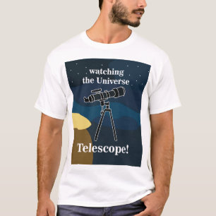 T-shirt Télévision Nuit Ciel Astronomie Passion pour l'ast
