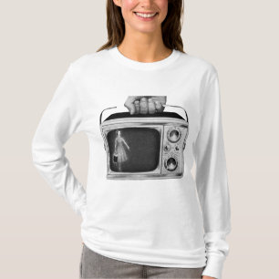 T-shirt Télévision portable rétro des années 1950 milieu d